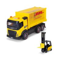 DHL Nákladní auto Volvo FM s vysokozdvižným vozíkem
